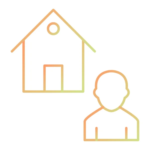 Huis Pictogram Vector Illustratie — Stockvector