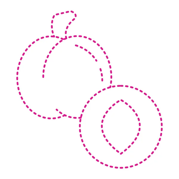 Peach Icon Thin Line Illustration Fruit Vector Icons Web — Stockový vektor