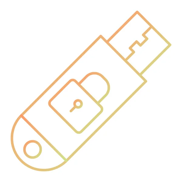 Usb Flash Drive Icon Vector Illustration — Stock Vector