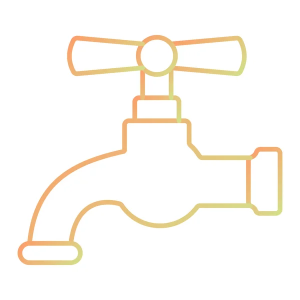 Water Tap Icon Outline Illustration Faucet Vector Icons Web — Archivo Imágenes Vectoriales