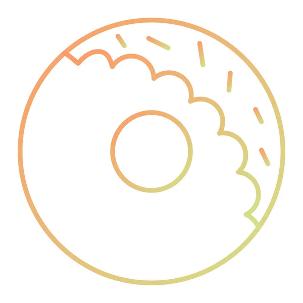 Ícone Donut Esboço Ilustração Ícones Vetoriais Biscoito Para Web —  Vetores de Stock