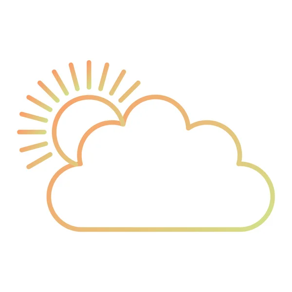 Sun Cloud Icon Vector Illustration — Stock vektor