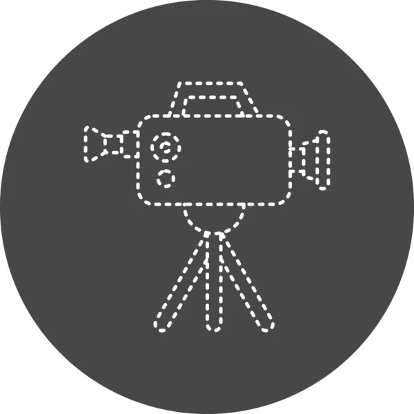 Camcorder Vector Glyph Icon Design — ストックベクタ