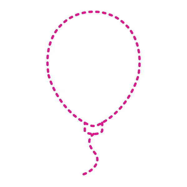 在白色背景上的粉色气球 — 图库矢量图片