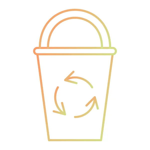 Bucket Recycle Bin Pot Vector Illustration Design — 스톡 벡터