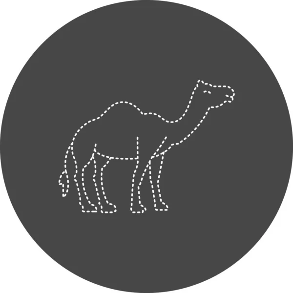 Ilustración Vectorial Del Icono Camello — Vector de stock