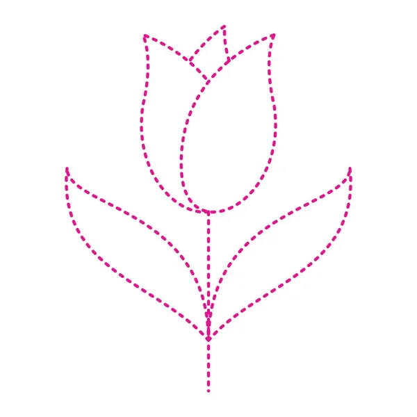 Beautiful Flower Leaves Isolated Icon Vector Illustration Design — Stok Vektör