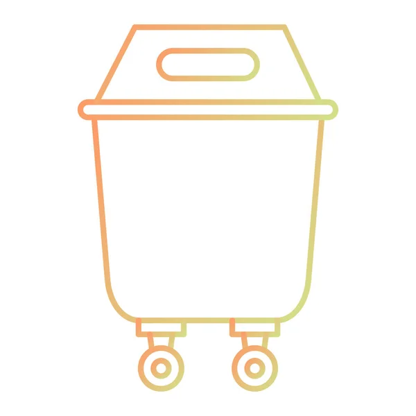 Ícone Lata Lixo Ilustração Simples Ícones Vetoriais Lixo Bin Para — Vetor de Stock