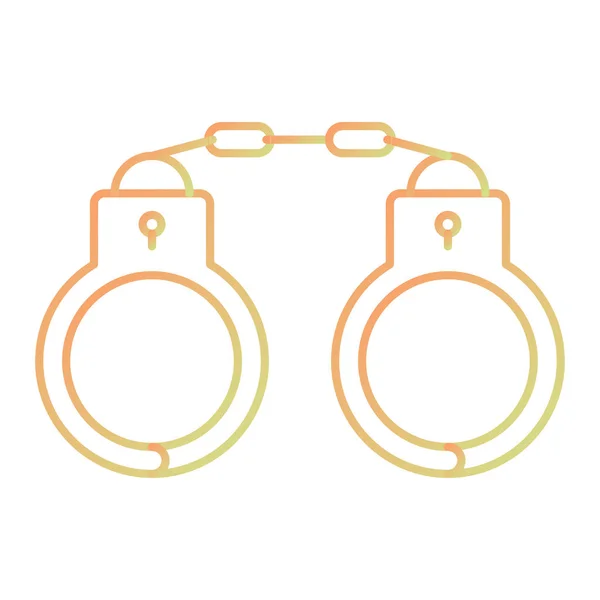 Vector Illustration Pair Handcuffs — Archivo Imágenes Vectoriales