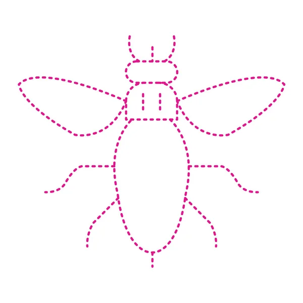 Bee Insect Icon Vector Symbol Stock Web Design — Archivo Imágenes Vectoriales