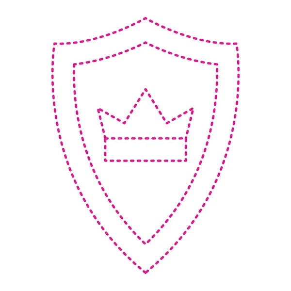 Shield Crown Isolated Icon Vector Illustration Design — Vettoriale Stock