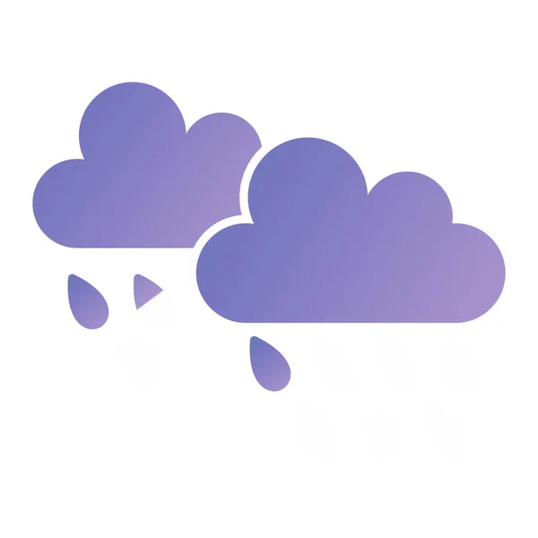 Cloud Icon Flat Illustration Weather Vector Icons Isolated White Background — Stock vektor