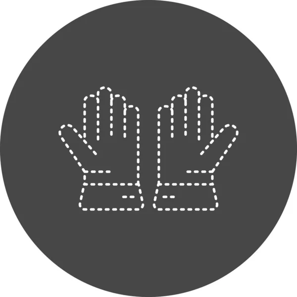 Gloves Vector Glyph Icon Design — Stock Vector