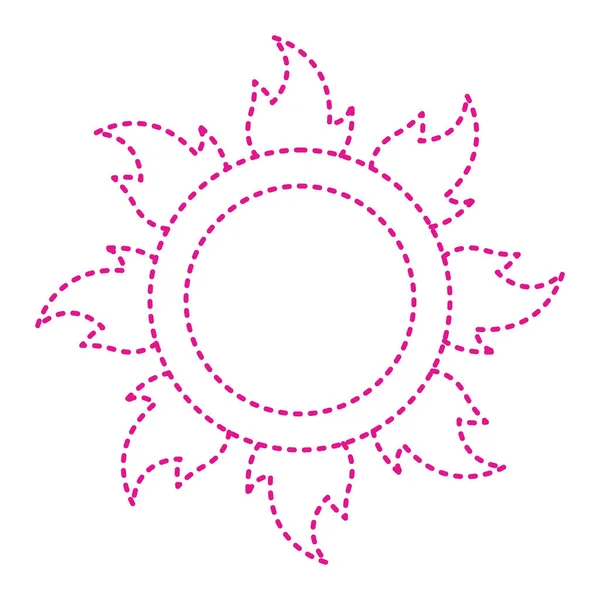Sun Ribbon Icon Vector Illustration — Stock Vector