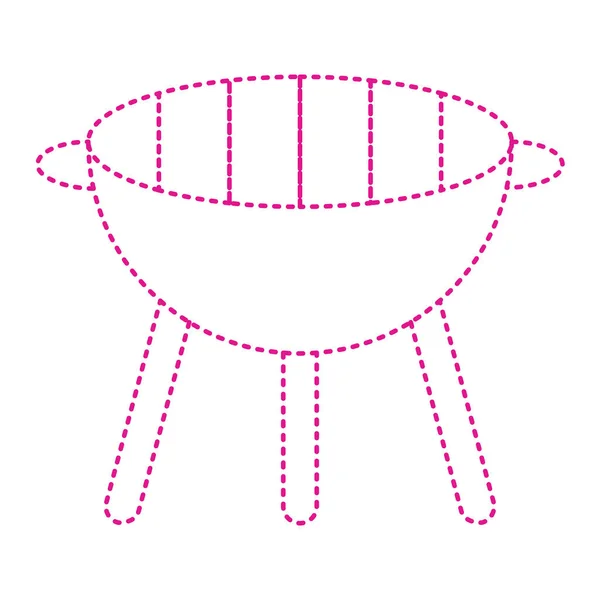 Barbecue Grill Icon Thin Line Illustration Sausage Vector Icons Web — ストックベクタ