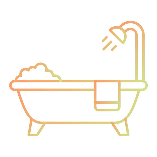 Bathtub Towel Foam Icon Vector Illustration Design — Vetor de Stock