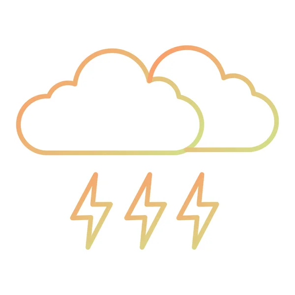 Nube Con Gotas Lluvia Icono Ilustración Vectorial — Vector de stock