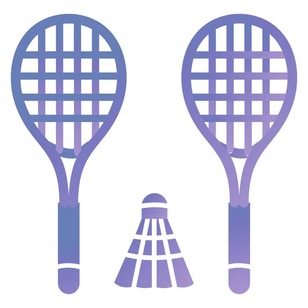 Tennis Racket Shuttlecock Icon Vector Illustration — Stockový vektor