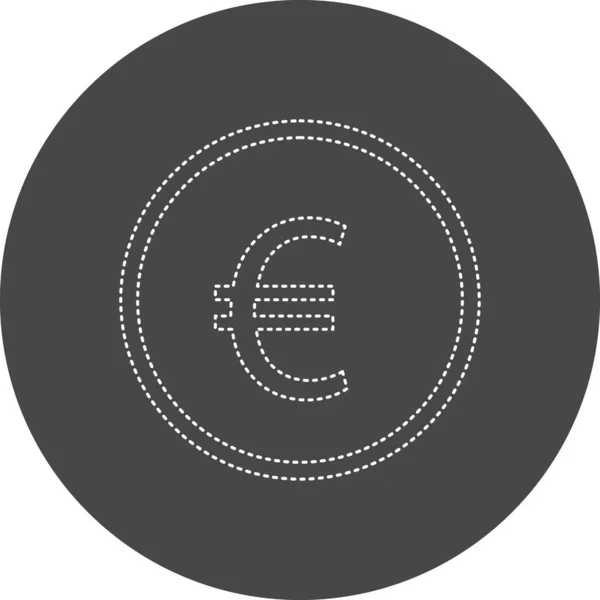 Euro Sign Flat Illustration Icon — Image vectorielle