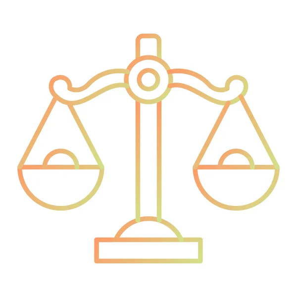 Ikona Práva Vektoru Spravedlnosti — Stockový vektor