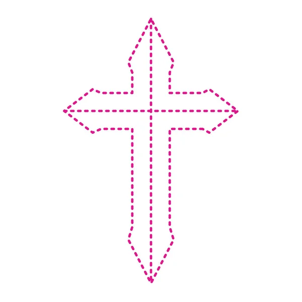 Σταυρός Εικονίδιο Χριστιανικό Σύμβολο Εικονογράφηση Διανύσματος — Διανυσματικό Αρχείο