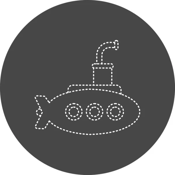 Illustration Icon Submarine — Stock Vector
