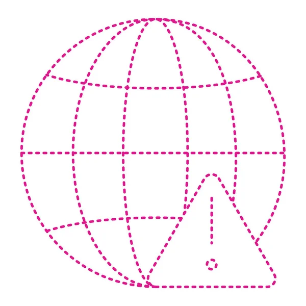 Globale Netzwerk Ikone Umriss Illustration Der Globus Vektorsymbole Für Web — Stockvektor