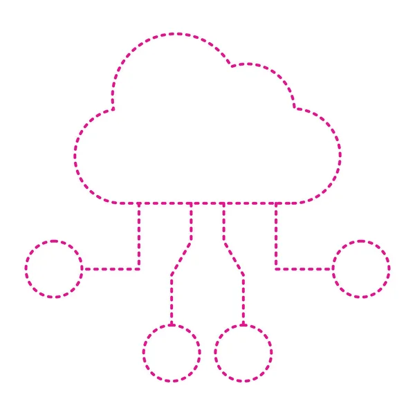 Cloud Computing Technology Icon Vector Illustration Design — Stock Vector