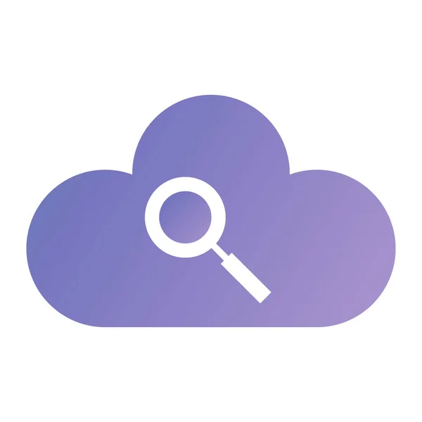 Search Cloud Icon Simple Illustration Find Key Vector Icons Web — Vector de stock