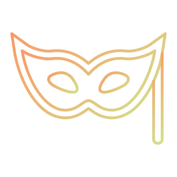 Значок Карнавальної Маски Начерк Ілюстрації Маскарадних Векторних Піктограм Інтернету — стоковий вектор