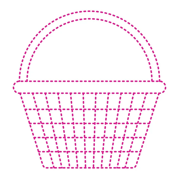 Shopping Basket Icon Cartoon Supermarket Cart Vector Illustration Isolated White — Stockvektor