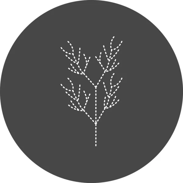 Vektorillustration Eines Einzelnen Baumsymbols — Stockvektor