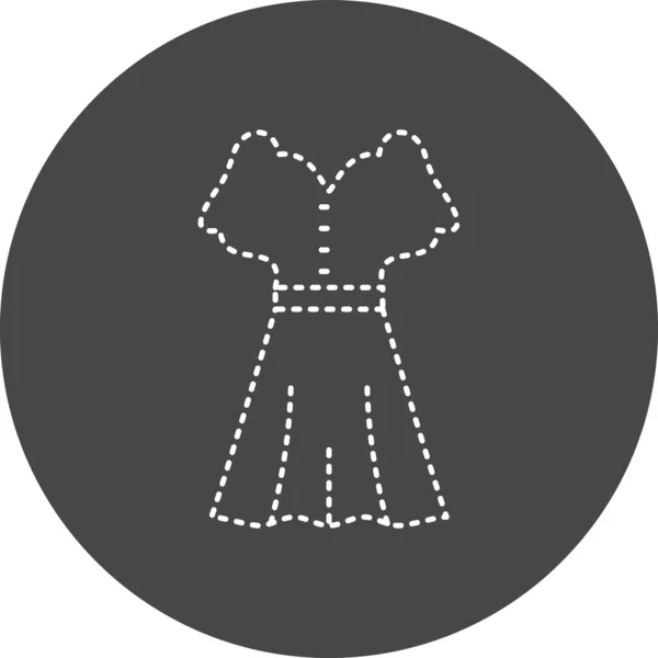 Dress Vector Thin Line Icon — Stock Vector