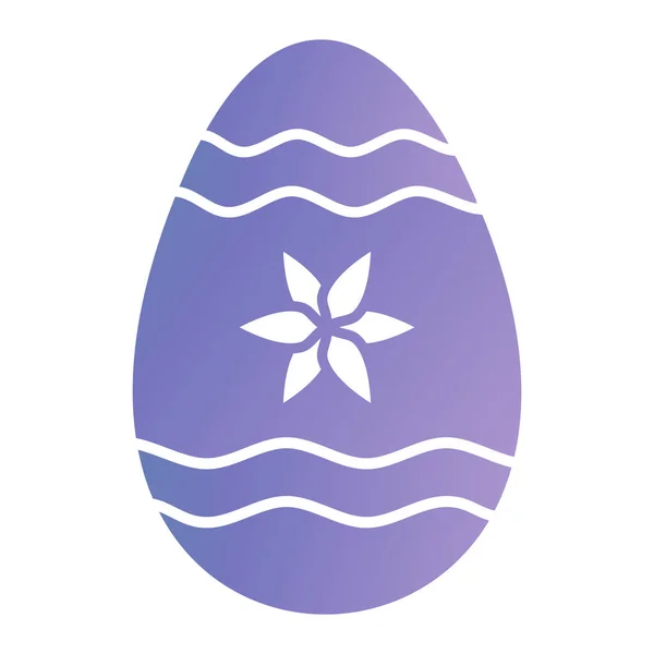 Huevo Pascua Feliz Con Cinta Vector Ilustración Diseño — Vector de stock