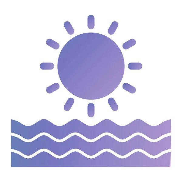 Ikona Wektora Słońca Ilustracja — Wektor stockowy