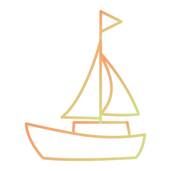 Ikona Jacht Ilustracja Wektorowa — Wektor stockowy