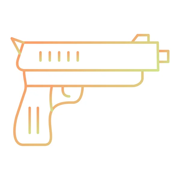 Vektorová Ilustrace Ikony Pistole — Stockový vektor