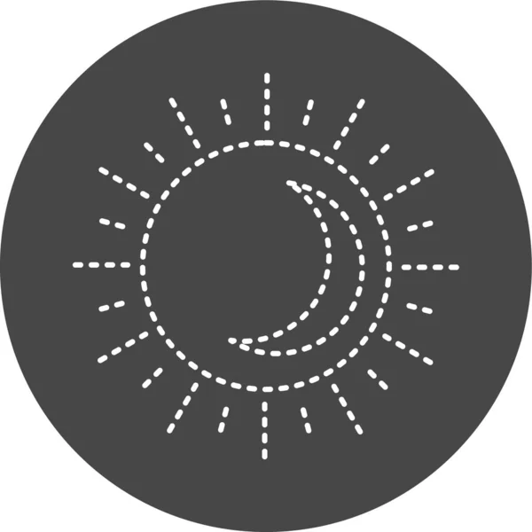 Векторная Иллюстрация Значка Лунного Затмения — стоковый вектор