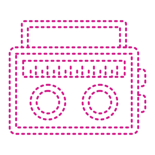 Radio Cassette Icon Vector Illustration Graphic Design — Image vectorielle