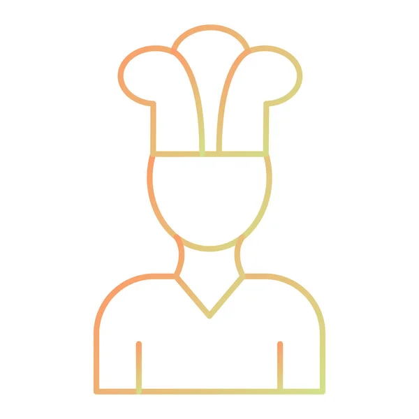 Icône Chef Personne Avatar Personnage Vecteur Illustration Conception — Image vectorielle