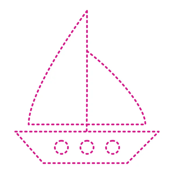Значок Вітрильника Мультфільм Вітрильних Човнів Векторні Іконки Веб Дизайну Ізольовані Стоковий вектор