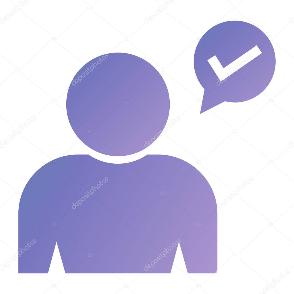 person avatar icon. flat illustration of man pictogram vector button for web design