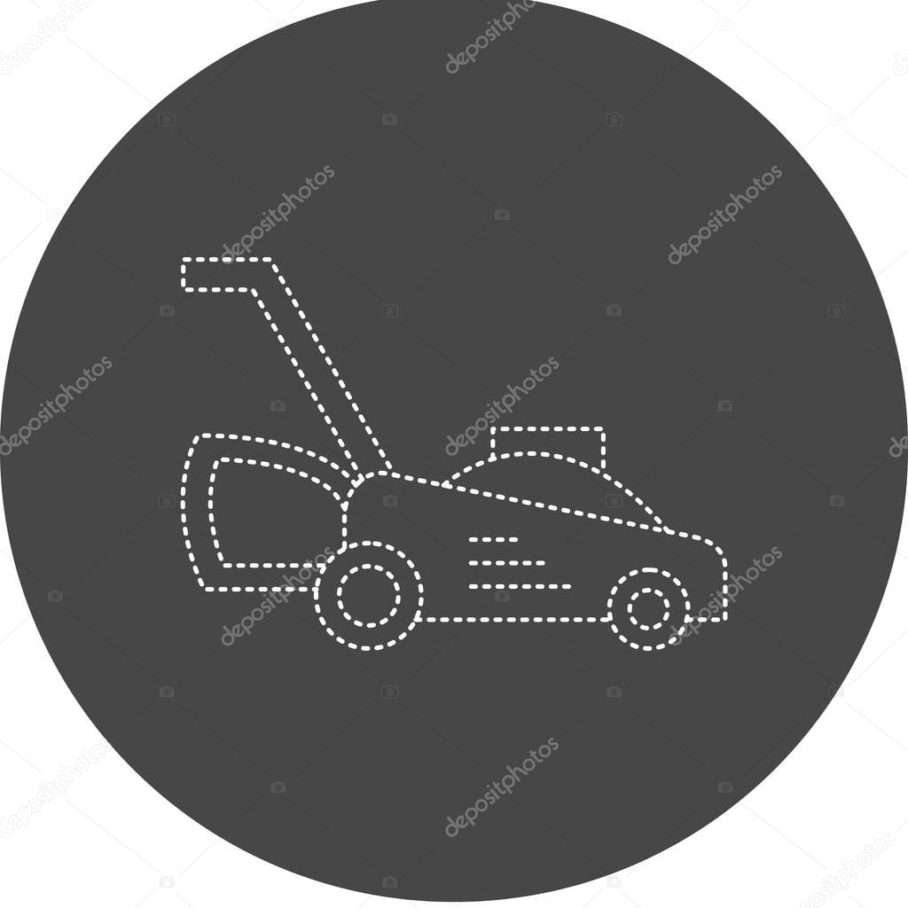Lawnmover icon, vector illustration simple design