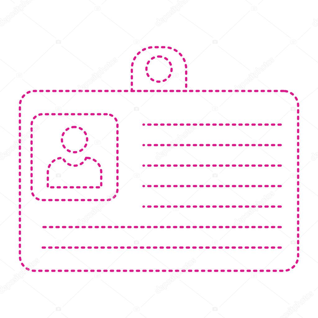 id card icon. outline illustration of badge vector icons for web