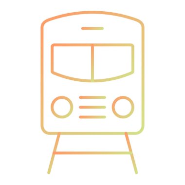 Bir tren simgesinin vektör illüstrasyonu