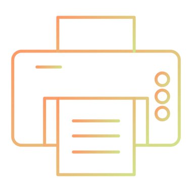 Yazıcı. Web simgesi basit illüstrasyon