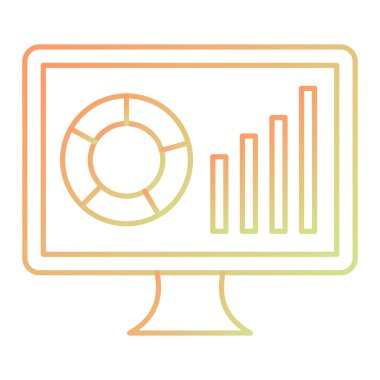Bilgisayarın vektör illüstrasyonu 