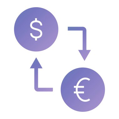 Dolar vektör simgesi modern basit illüstrasyon