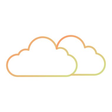 bulut simgesi, vektör illüstrasyonu