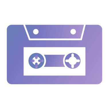 cassette tape icon. simple illustration of retro audio cassettes vector icons for web design